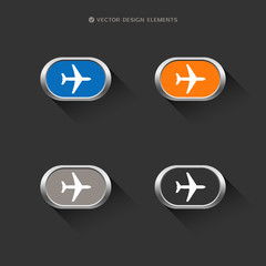 Web design of airplane icon