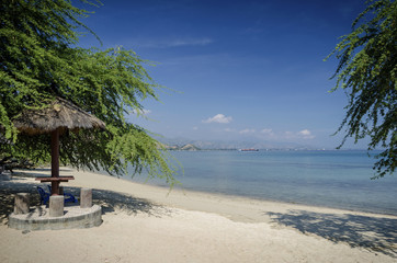 areia branca tropical beach view near dili in east timor