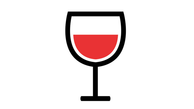 Glass of red wine icon