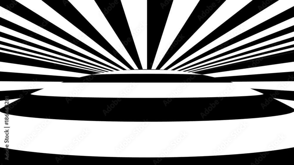 Poster abstract background with black and white stripes. seamless loop