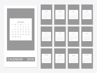 2018 Calendar template