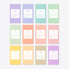 2018 Calendar template