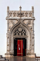 Obraz premium Main entrance to the Church of St. John the Baptist in Tomar, Portugal