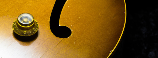 Vintage Jazz Body Archtop - Focus on F-Hole Area