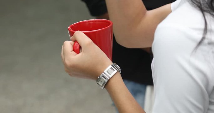 Female Hands with cup