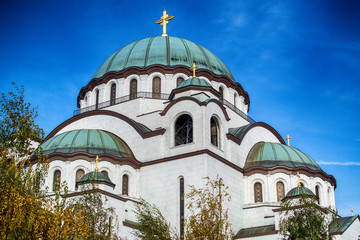 Naklejka premium Temple of Saint Sava, Belgrade