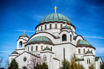 Fototapeta na wymiar Temple of Saint Sava, Belgrade