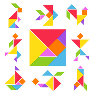 1,145 Tangram People Images, Stock Photos, 3D objects, & Vectors