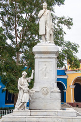 Obraz premium Statue of Rudesindo Antonio Garcia Rijo in Sancti Spiritus, Cuba in Sancti Spiritus, Cuba