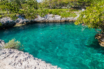 Cove at a coast of Pay of Pigs near Playa Giron village, Cuba