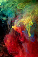 inks in water, color abstraction