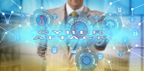 White Collar Professional Launching Cyberattack