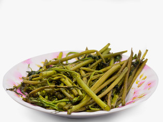 Stir Fried Water Spinach healthy food..