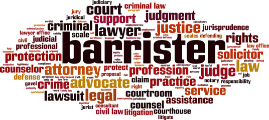 Obraz premium Barrister word cloud