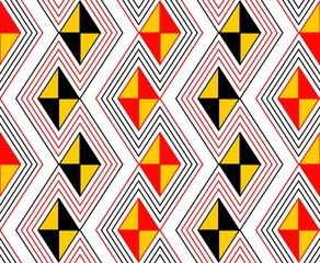 seamless background pattern of zig zag lines and geometric shapes