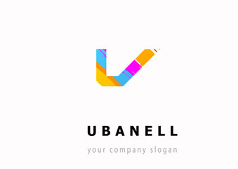 letter U logo Template for your company
