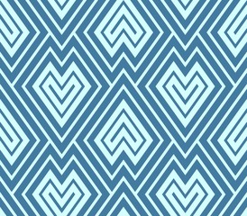 Geometric abstract wallpaper in art deco chevrons overlaid like scales
