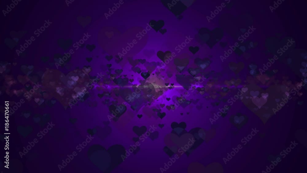 Poster abstract background with hearts. seamless loop