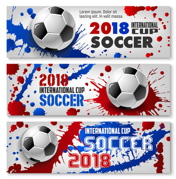 Soccer ball banners for sport competition