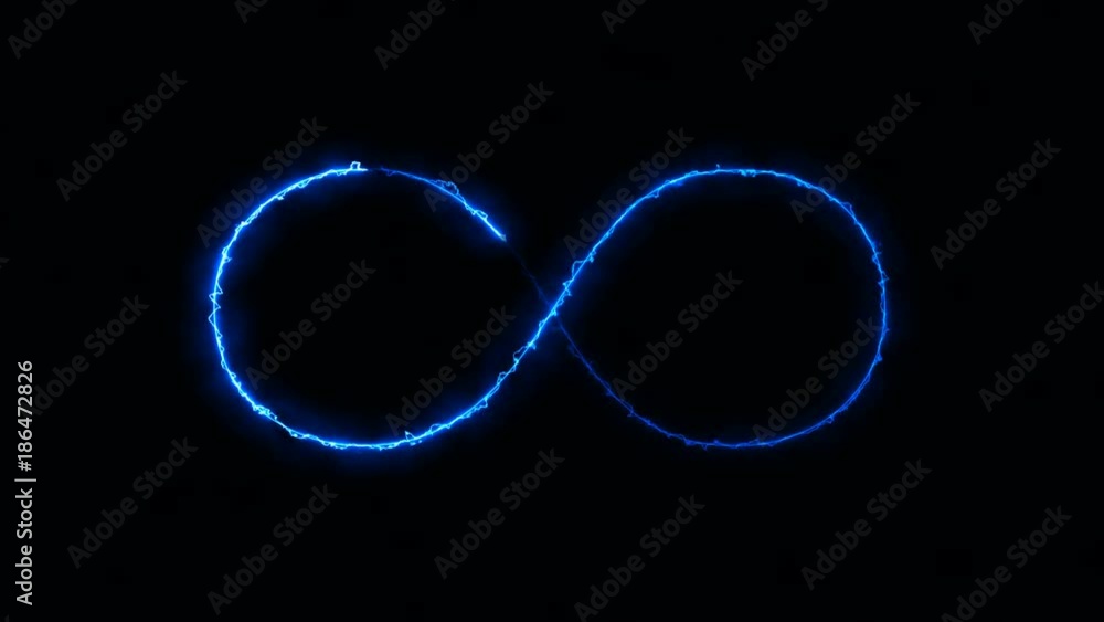 Poster abstract background with infinity sign. digital background. seamless loop