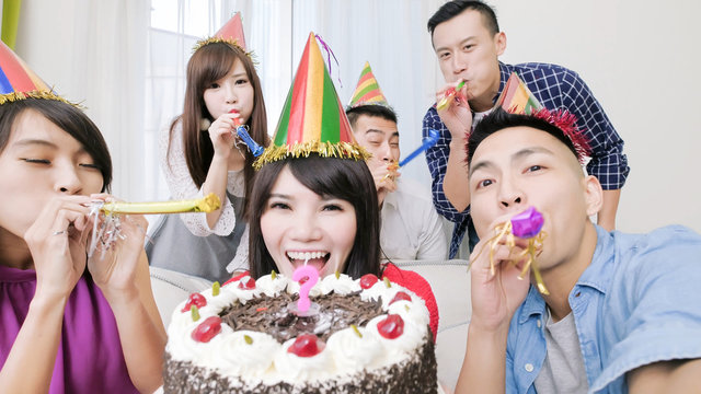 people with birthday party