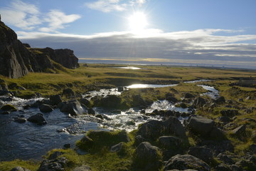 Fototapeta na wymiar Iceland streams landscape