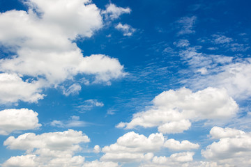Beautiful group of clouds in the blue sky background.