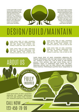 Landscaping and gardening business poster