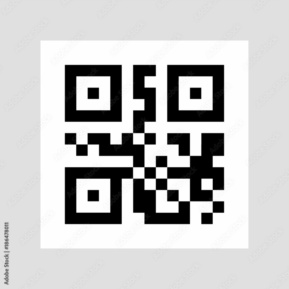 Poster sample qr code icon. vector
