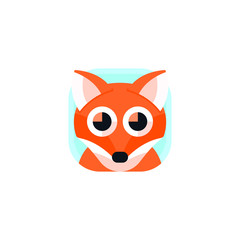 Cute Fox App Icons Logo Vector Isolated