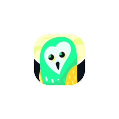 Cute Owl App Icons Logo Vector Isolated