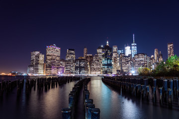 Fototapeta na wymiar ニューヨーク・マンハッタンの夜景