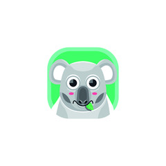 Cute Koala App Icons Logo Vector