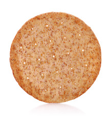 Crackers cereals,biscuits isolated on white background.