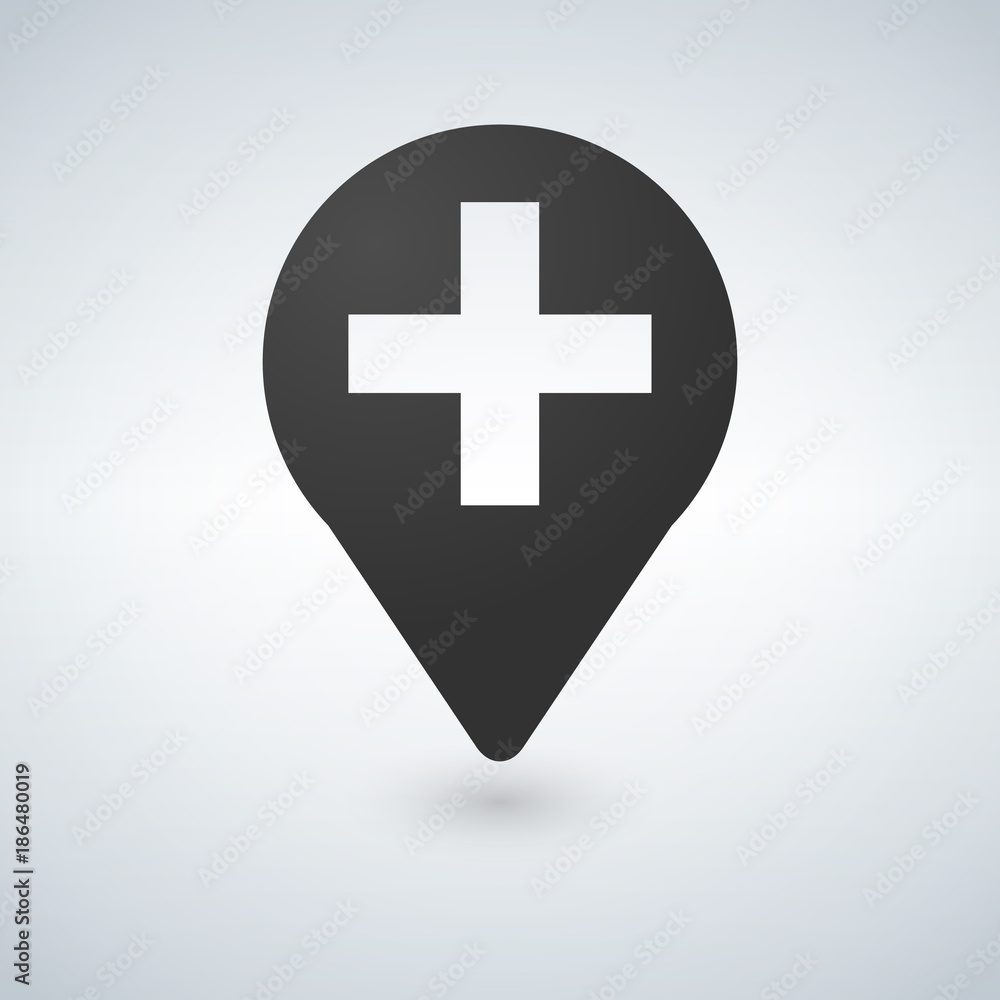 Poster add location vector icon