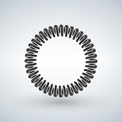 Spiral Abstract black swirly illustration. Logo design element