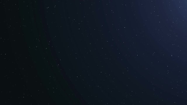 Animated 3D Dust Particles Tumbling over Black Background with Blue Lens Flare.  HD Resolution.  