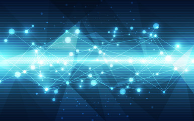 Abstract vector blue technology concept. background illustration
