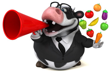 Fun cow - 3D Illustration