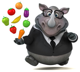 Naklejka premium Fun rhinoceros - 3D Illustration