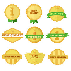 Vintage Custom Shape Badge Emblem Vector Illustration Graphic