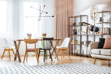 Telescope in bright living room