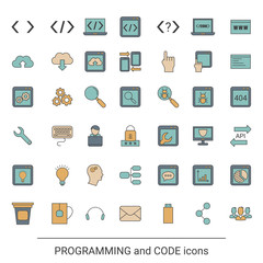 Programming icon set