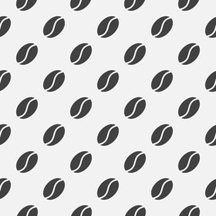 Coffee vector seamless pattern made with coffee beans icons