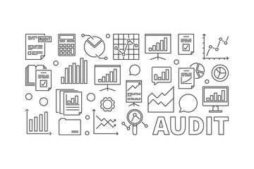Audit concept business vector illustration