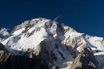 Crédence de cuisine en verre imprimé Gasherbrum Broadpeak mountain view from Concordia camp, K2 trek, Pakistan