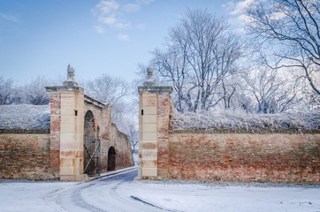 Side entrance gate to the ancient Petrovaradin fortress 