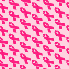Seamless pattern to world breast cancer awareness month. Vector illustration.