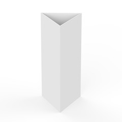 Triangle card on isolated white background, 3d illustration