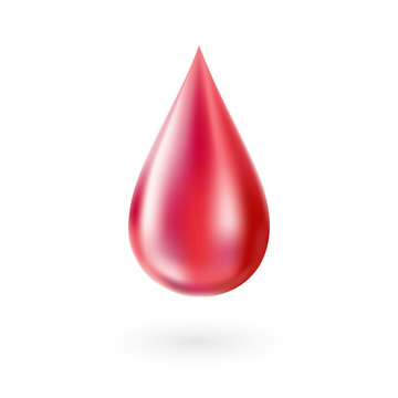 Blood drop. Isolated vector decoration element